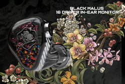 Black Malus 16 Driver Custom In-Ear Monitor