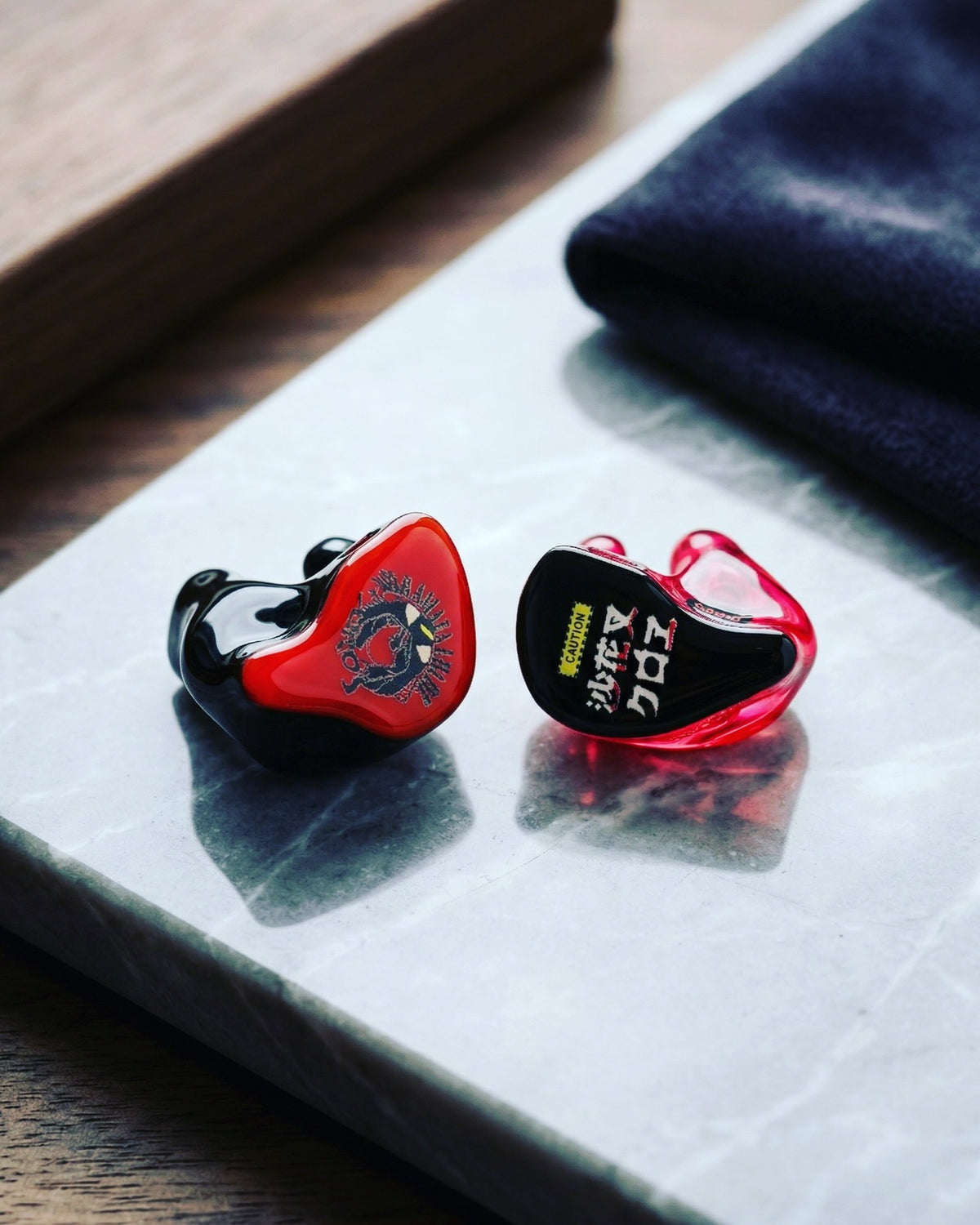 AAW Z06 custom monitor with crimson resin faceplates and metallic engraving