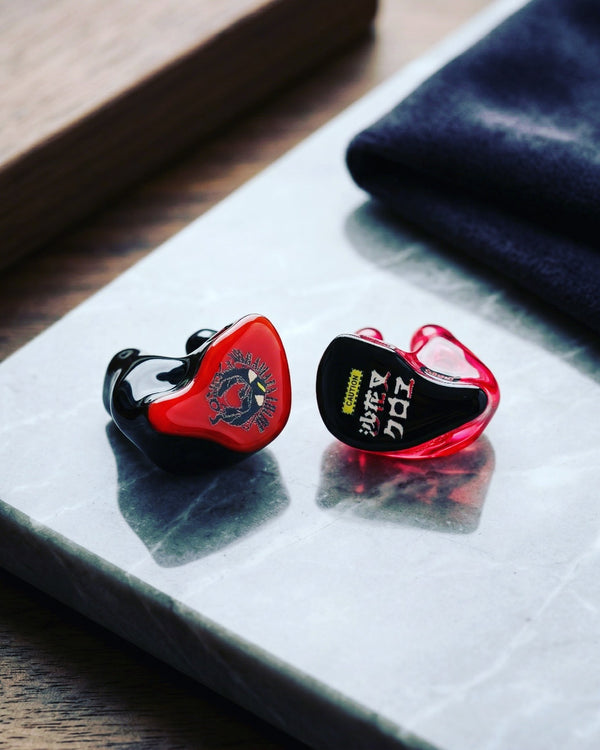 AAW Z06 universal in-ear monitor in red faceplate