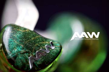 AAW W900 universal fit monitor with green faceplate and AAW logo