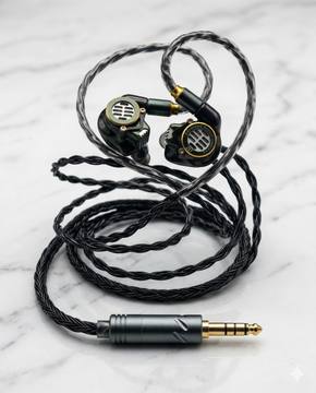 AAW Z07 monitor detail with cable and machined shell