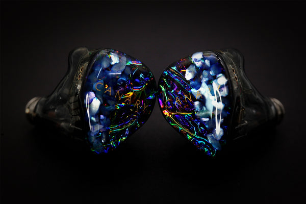 AAW Canary Pro universal in-ear monitor faceplate detail