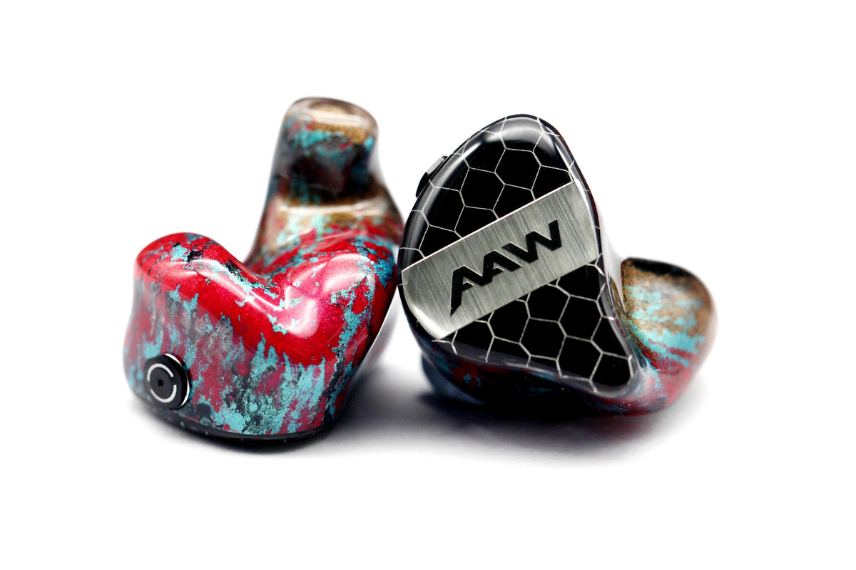 AAW custom in-ear monitor worn in ear showing low-profile fit