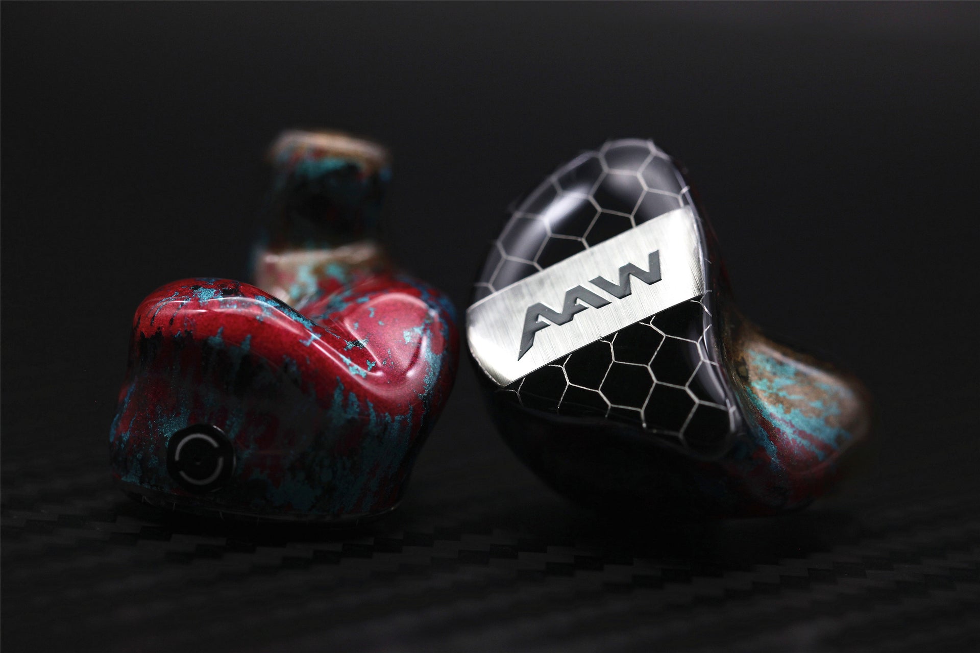 Halcyon custom in-ear monitor faceplate detail