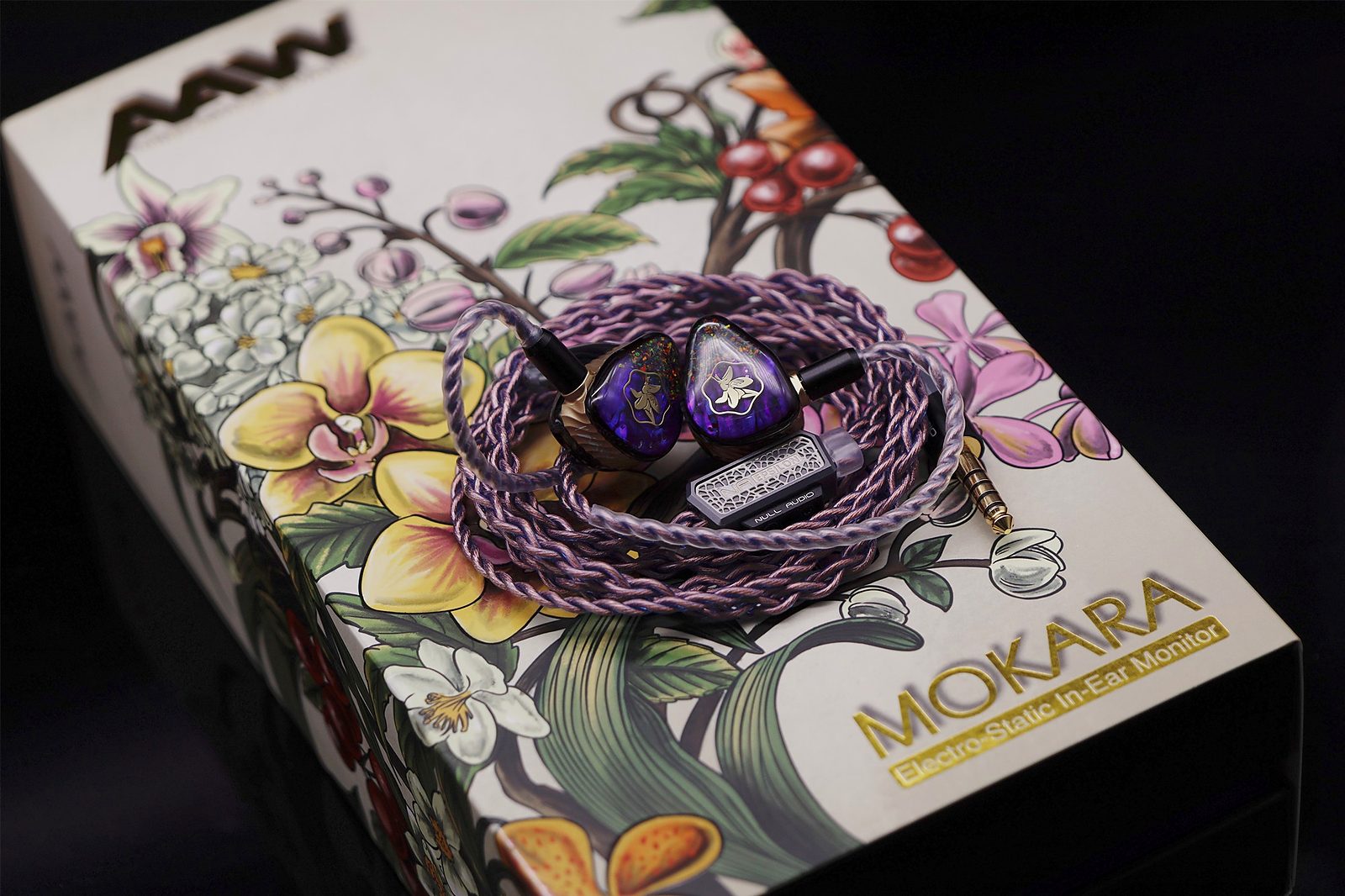 Mokara product package with floral artwork