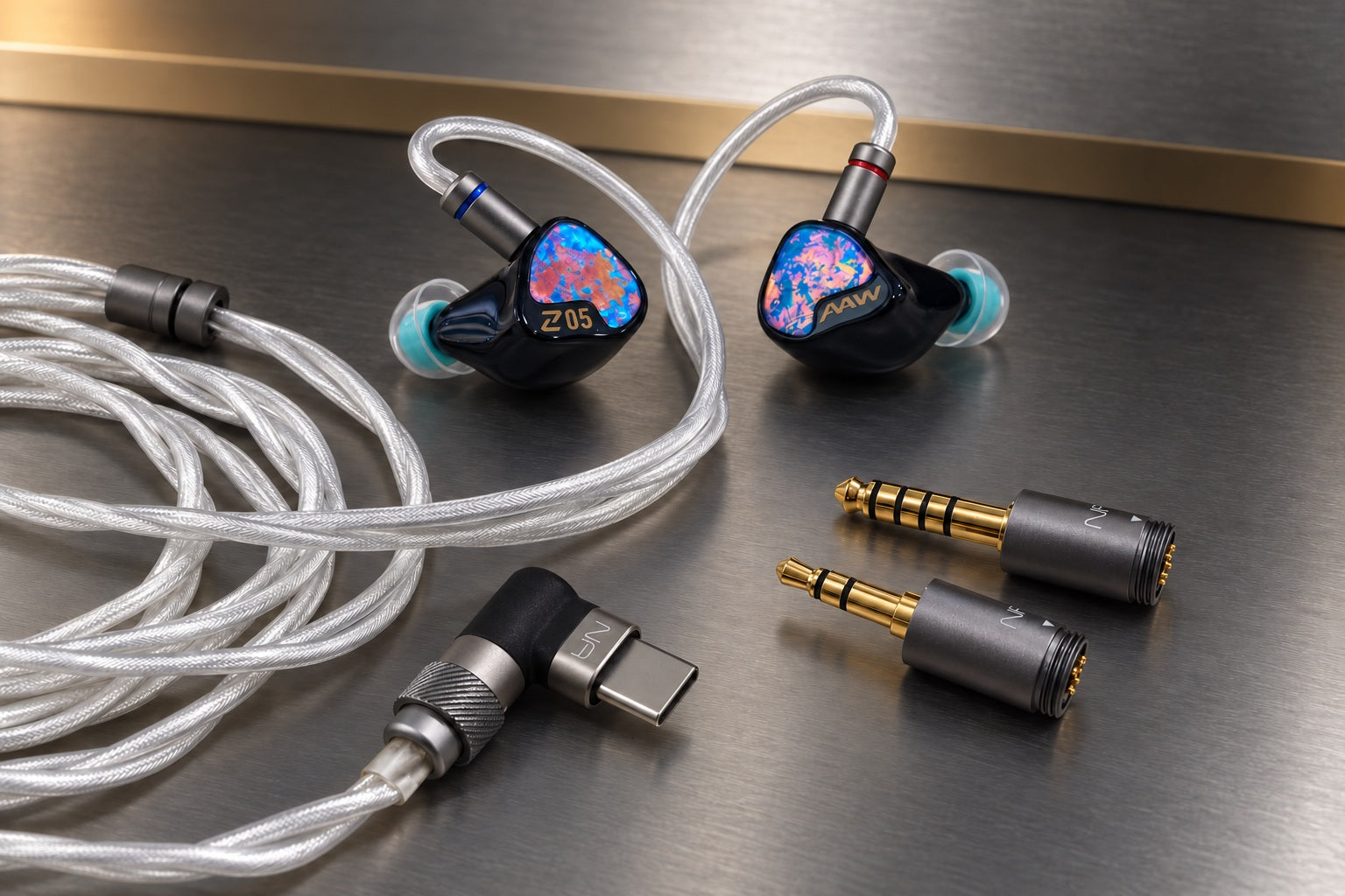 Z05 on the Ethos Ultra cable, with the swappable 4.4 mm, 3.5 mm and USB-C DAC plugs